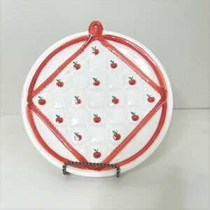Sigma Tastesetter Wall Decor Plate Potholder with Apples Japan VTG Cottagecore